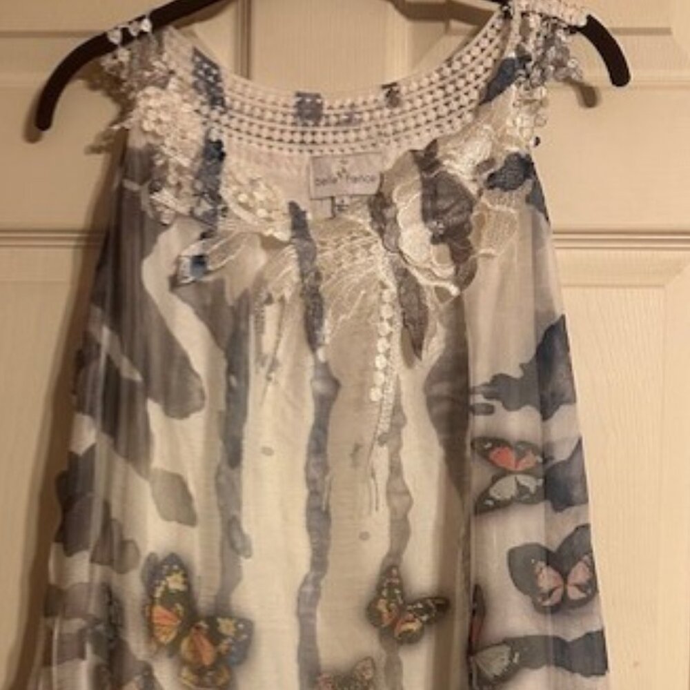 Belle France light weight flowy top, Small